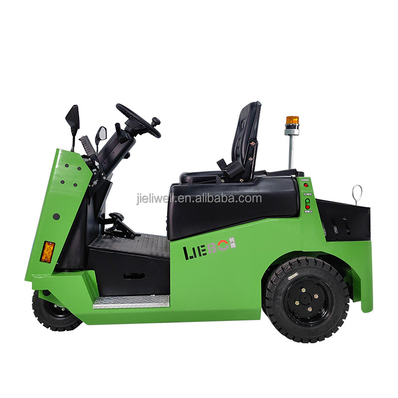 LIEBO China Aircraft Towing supplier 6000kgs 6 tons airport baggage tug battery seated tow electric truck tow tractor for sale