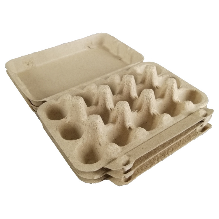 Molded Paper Custom Pulp Biodegradable Tray Food Packaging Crashproof Trays, 3D Shaped Anti-Knock Separated Boxes Fruit Egg Box