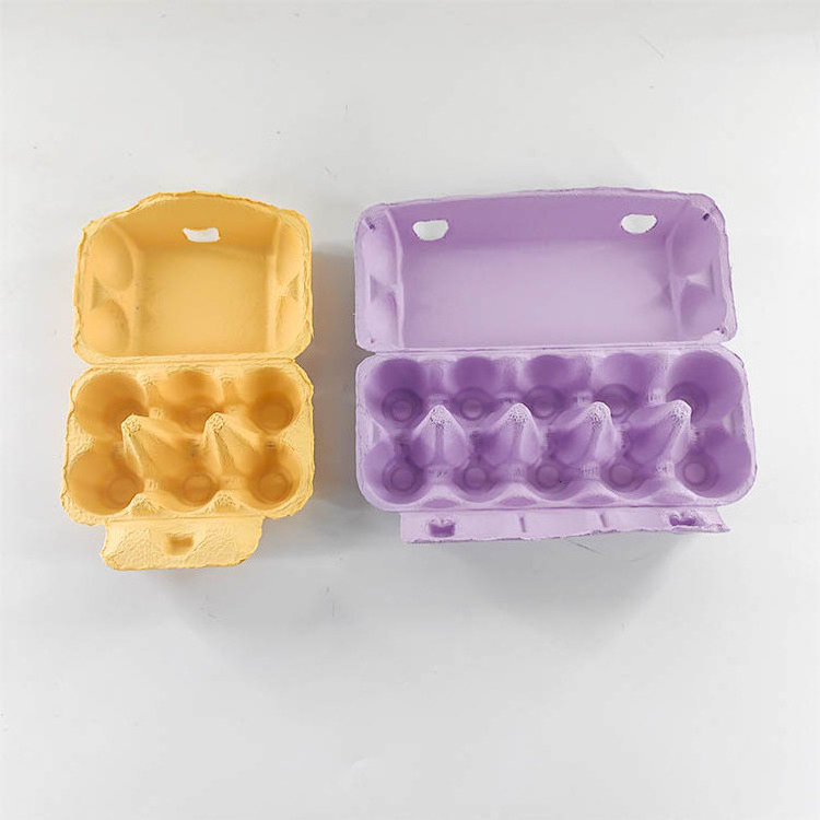 Manufacturer Custom Eco Quail Egg Packaging 12 6 4 Paper Pulp Box Egg Cartons For Chicken Eggs