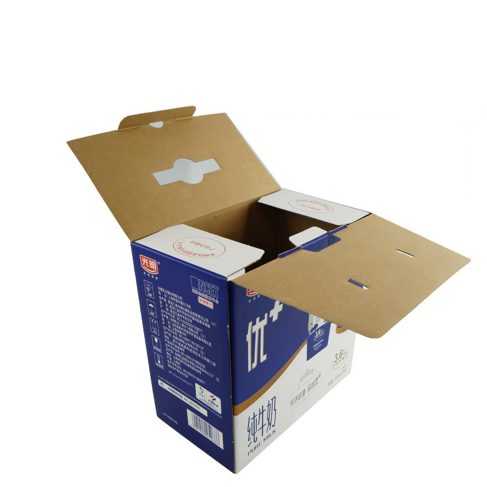 Custom  Paper Packaging Shipping Carton  Milk Box packaging