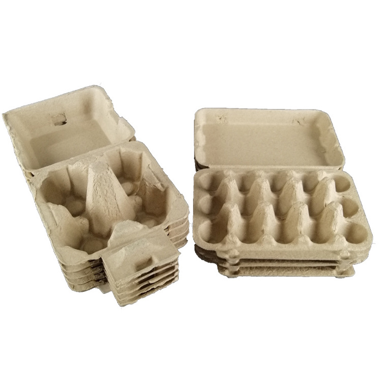 Molded Paper Custom Pulp Biodegradable Tray Food Packaging Crashproof Trays, 3D Shaped Anti-Knock Separated Boxes Fruit Egg Box