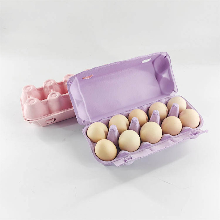 Manufacturer Custom Eco Quail Egg Packaging 12 6 4 Paper Pulp Box Egg Cartons For Chicken Eggs