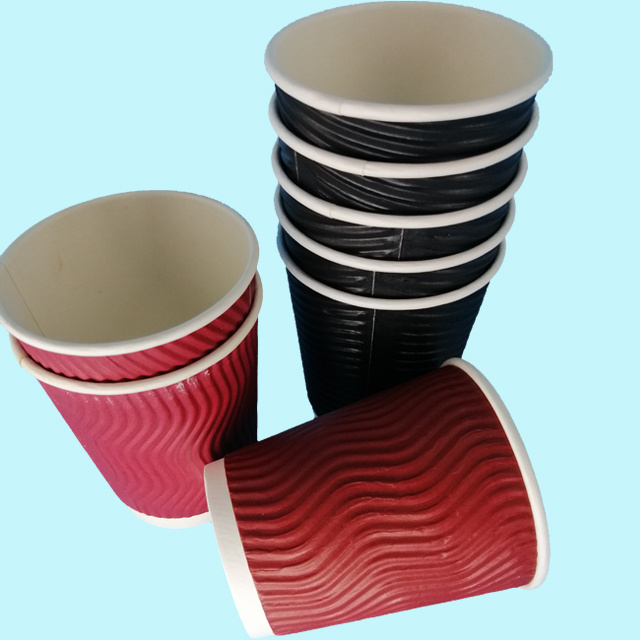 Double Wall Hot Disposable Coffee Cup Paper with Lid Logo Printed Disposable 4oz 8oz 12oz 16oz 20oz Gold Beer Customized Craft