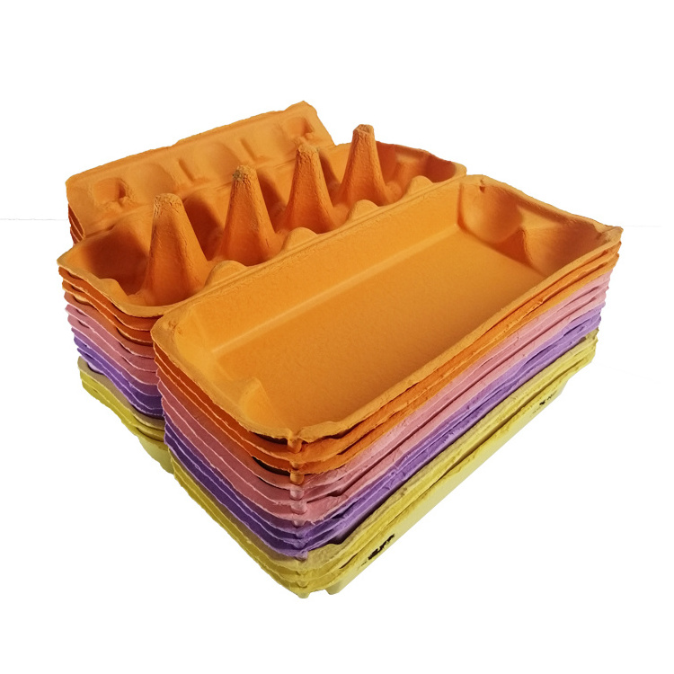 Molded Paper Custom Pulp Biodegradable Tray Food Packaging Crashproof Trays, 3D Shaped Anti-Knock Separated Boxes Fruit Egg Box