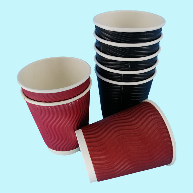 Double Wall Hot Disposable Coffee Cup Paper with Lid Logo Printed Disposable 4oz 8oz 12oz 16oz 20oz Gold Beer Customized Craft