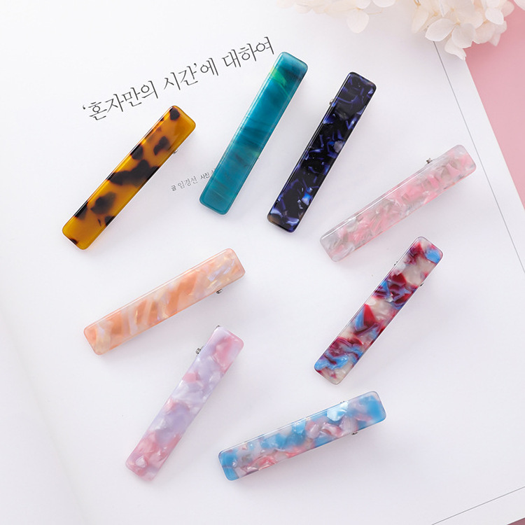 Korean barrettes acetic acid resin hairpin For Girls Hair accessories Wholesale Duck Bill Bangs Clip