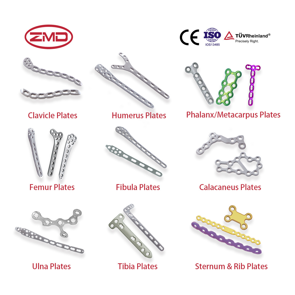 New Model Hight Quality Orthopedic Plates Lock Plate Orthopedics Implants Ulna Olecranon Locking Plate with Pure Titanium(L/R)