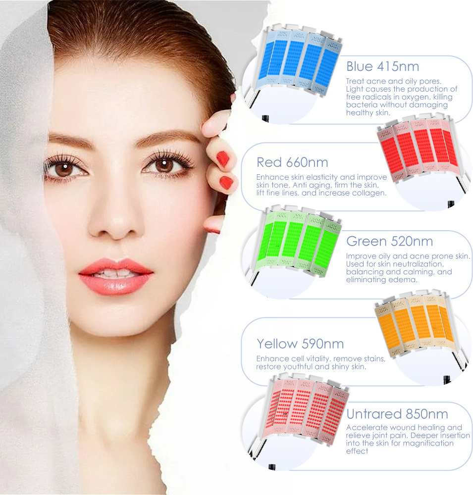 ODM OEM newst 5 colors led light therapy machine with pdt therapy equipment