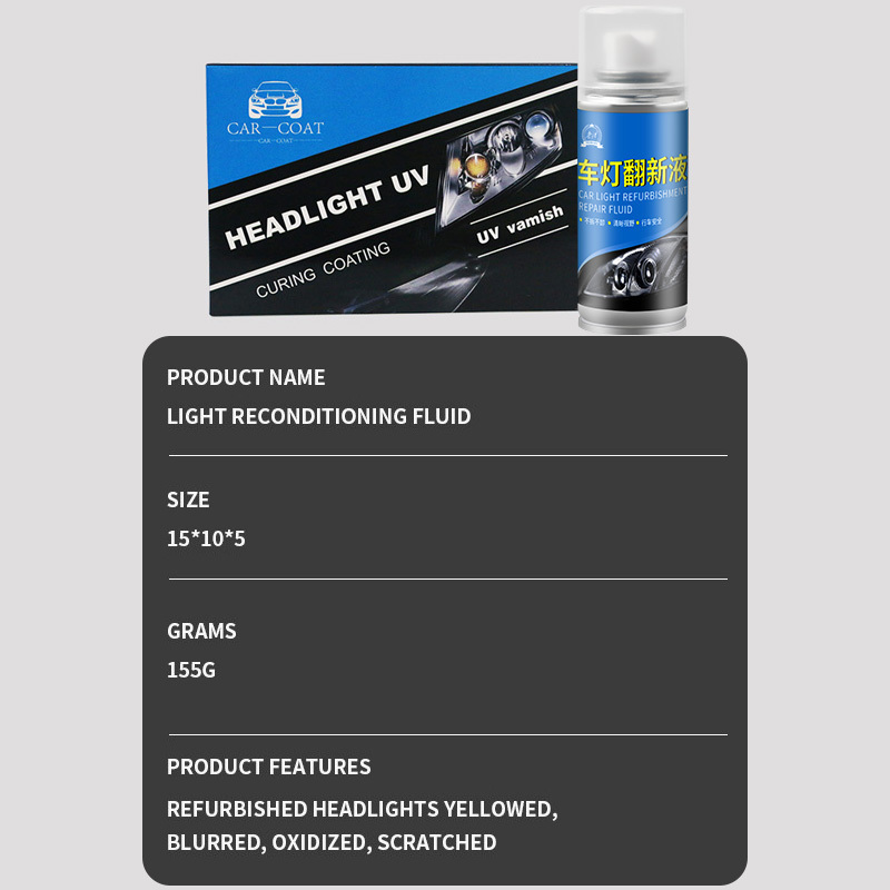 Innovative Car Headlight Repair Fluid Tail Light Coating Polish Cleaner Headlight Glass Refurbishment Liquid Kit