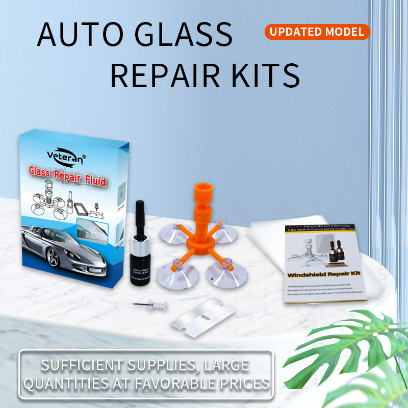 Auto Windscreen Repair Tools Diy Glass Cracks Professional Car Glass Windshield Repair Kit With Chip Crack Repair Fluid