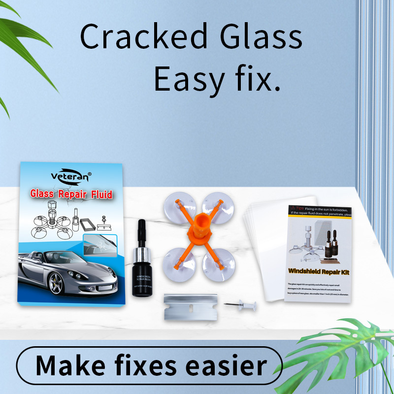 Auto Windscreen Repair Tools Diy Glass Cracks Professional Car Glass Windshield Repair Kit With Chip Crack Repair Fluid