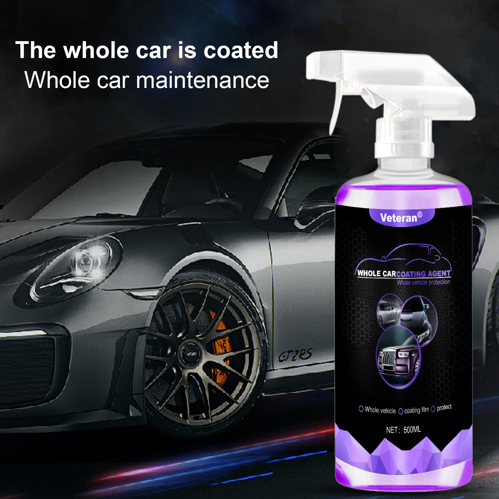 Car Coating Agent Waterproof Anti Fouling Fast Decontaminating Luster Restoring Truck Motorcycle Coating Spray For Cars