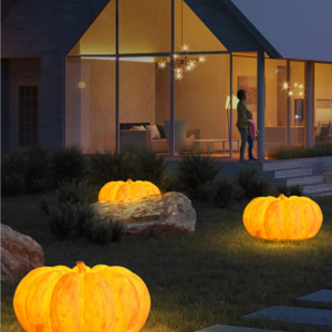 Solar waterproof garden landscape lamp garden villa terrace outdoor portable pumpkin lamp decorative atmosphere lawn lamp