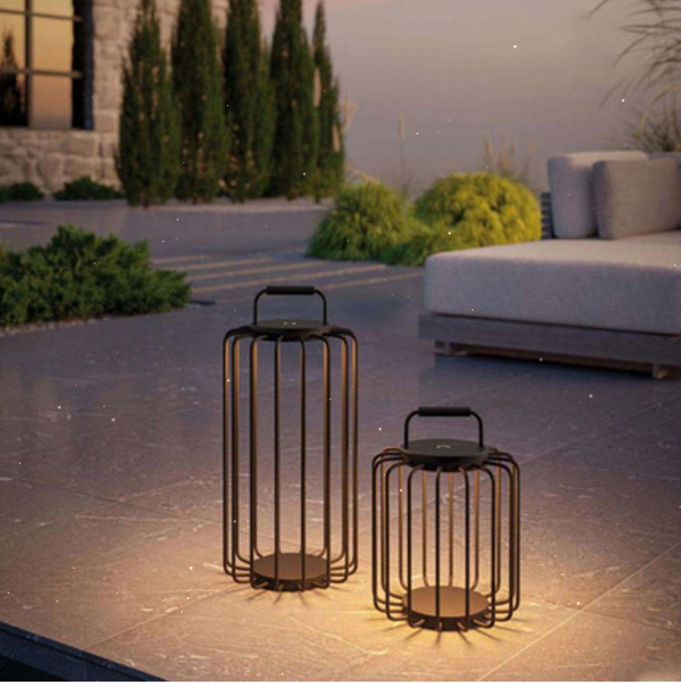 C-220331 JDKL simple black and white IP65 garden landscape art portable lantern LED lawn path corner floor lamp