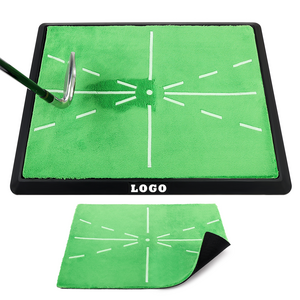 Wholesale jamking Customized logo Golf Putting Mat Facecloth rubberized batting cushion Golf Swing Practice Mat