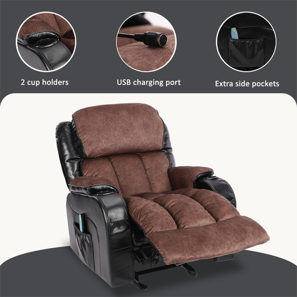 Electric Portable Relaxation Shiatsu Mini Sofa Rocking Reclining Massage Chair