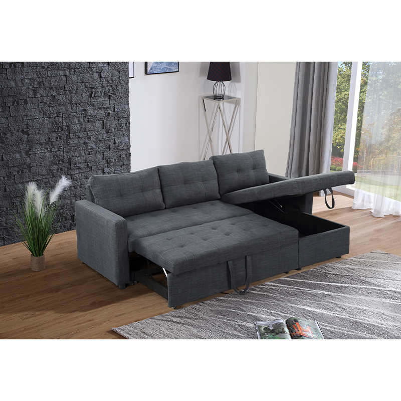 multifunctional mechanism convertible pull out corner sectional sofa bed with storage ModernDeco factory direct customized