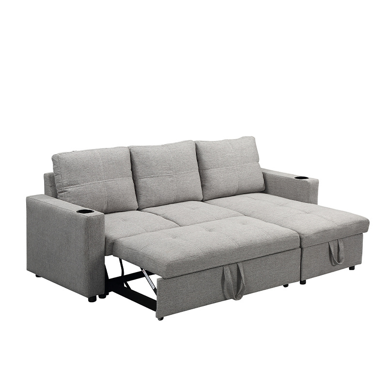 Hot Sell Home Furniture Convertible Design Minimalist Folding Sofa With Two Pillows Foldable Sofa Bed