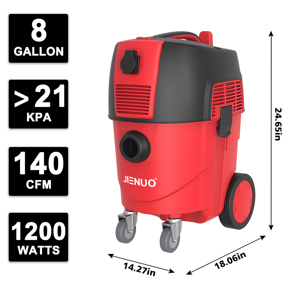 Jienuo JN208G 30L Automatic Dust Shaking Function Wet and Dry Industrial Vacuum Cleaner with Bigger Hepa Filter