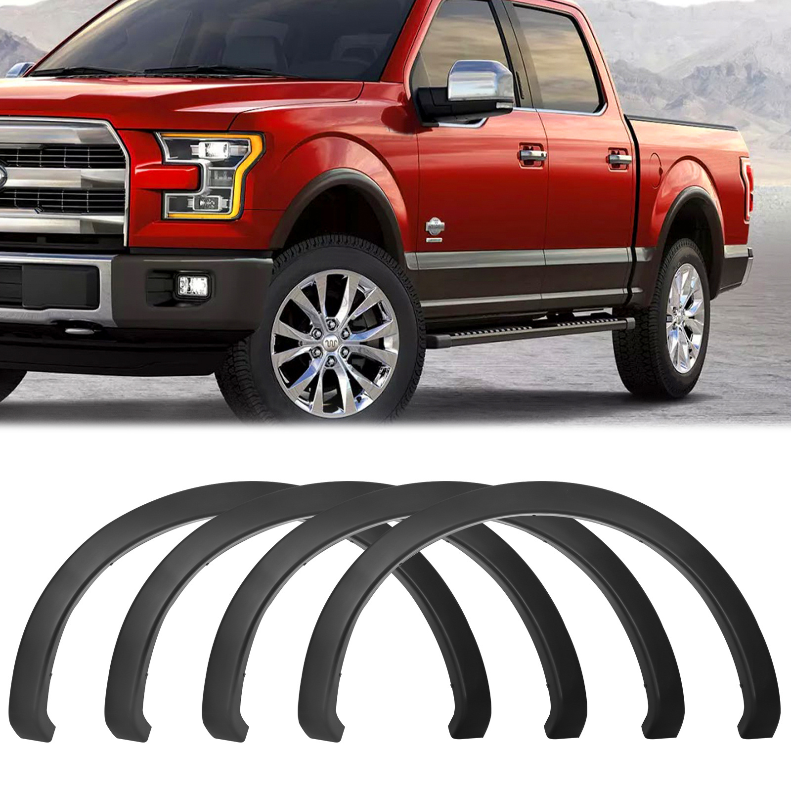 Hot sell Fender Flares Suitable for 2004-2008 2015-2017 Ford F150 Fender Flares without/with screws support customization