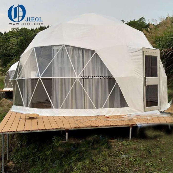 waterproof 6m glamping geodesic dome  tent for resort