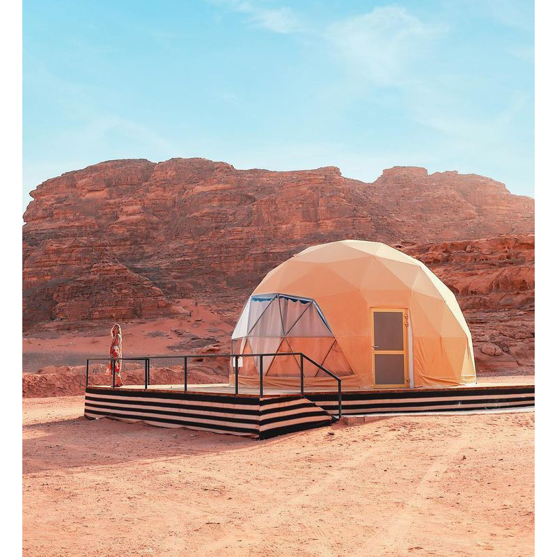 Custom outdoor geodesic dome tent camping tents camps geodome hotel prefab pvc dome house glamping tents with bathroom