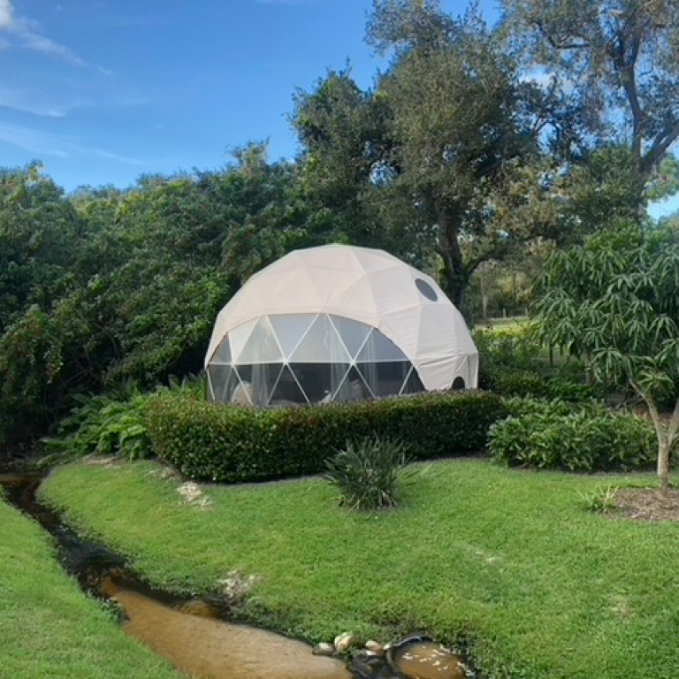 New Design Outdoor Glamping Luxury Abs Waterproof Pvc Greenhouse Garden Igloo Geodesic Dome Tents