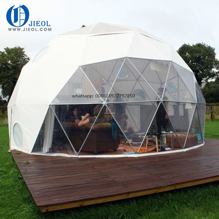 waterproof 6m glamping geodesic dome  tent for resort