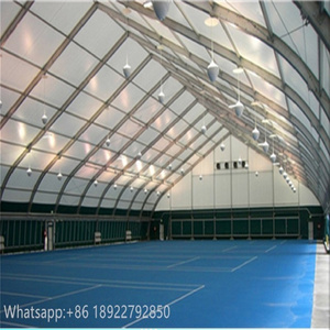 Luxury big tennis court tent with ABS or glass wall and white PVC cover