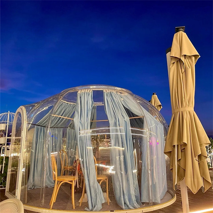 Outdoor Camping In Transparent Bubble House 3m Igloo Geodesic Winter Geo Dome Tent