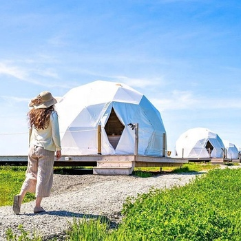 New Design Outdoor Glamping Luxury Abs Waterproof Pvc Greenhouse Garden Igloo Geodesic Dome Tents