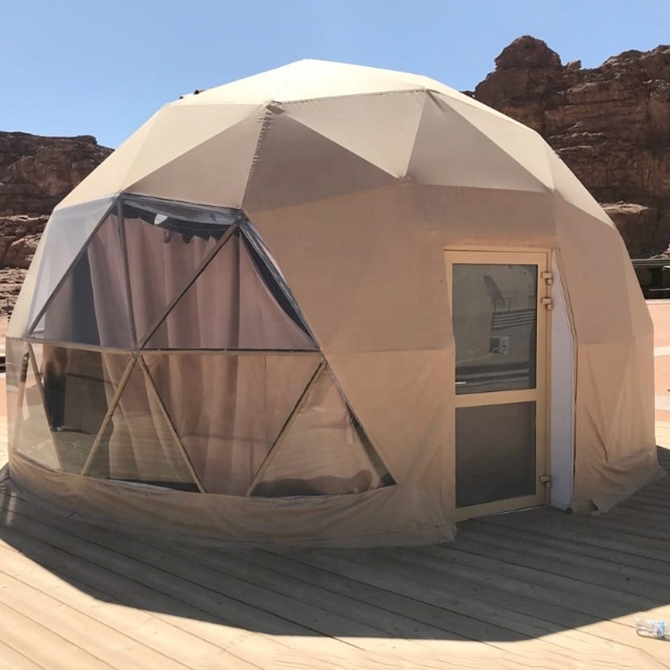 waterproof 6m glamping geodesic dome  tent for resort