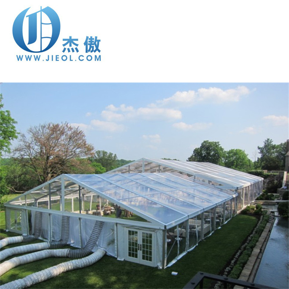 China supplier Clear Span Marquee Tent huge Aluminum Wedding Party clear roof top PVC Tent