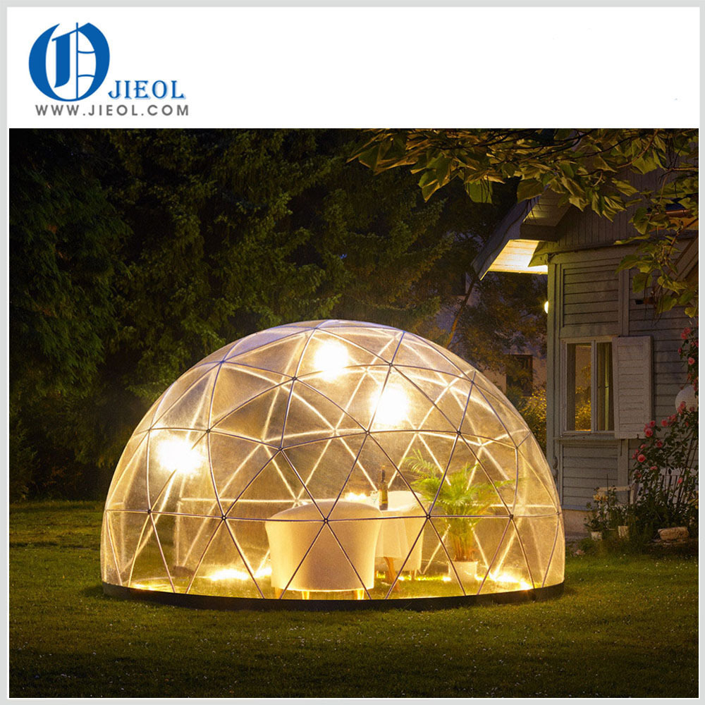 Aluminum Frame Geodesic Half Sphere Tent transparent dome tent