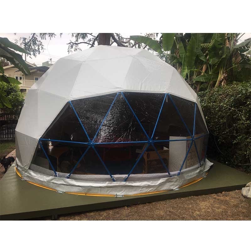 In Stock  6m diameter Geo dome house canvas glamping rest dome tent