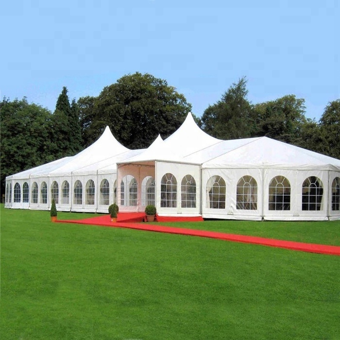 Aluminum high peaks wedding marquee tent PVC cover for outdoor event tent