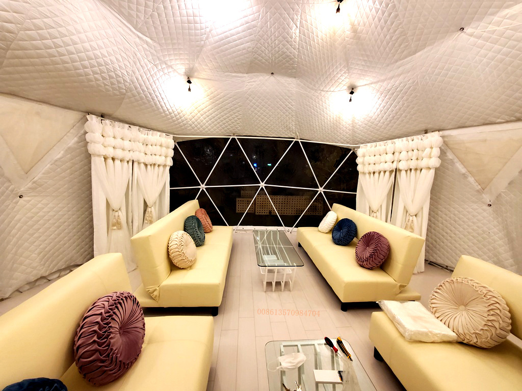 Glamping Tent House Desert Round Dome tent For Camping Luxury Roof Pvc Heated Eco Prefab Transparent Geodesic Dome Hotel