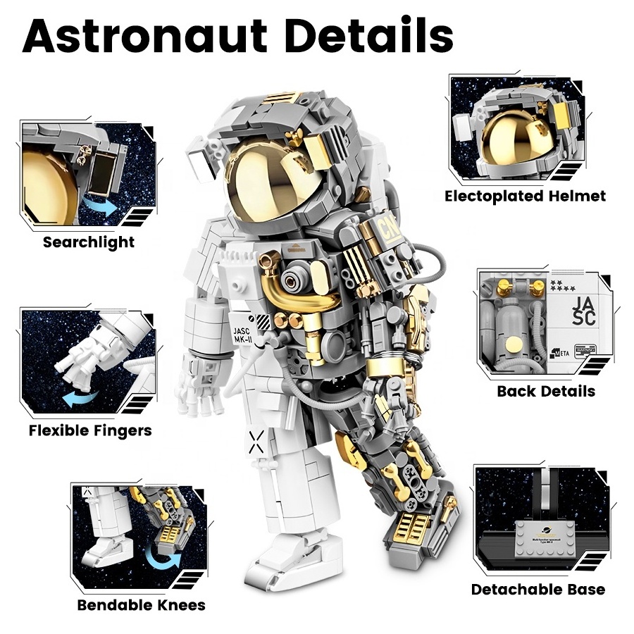 Wholesale ABS Plastic Astronaut Space Build Bricks Assembly Kids Building Block Sets For Kid Gift