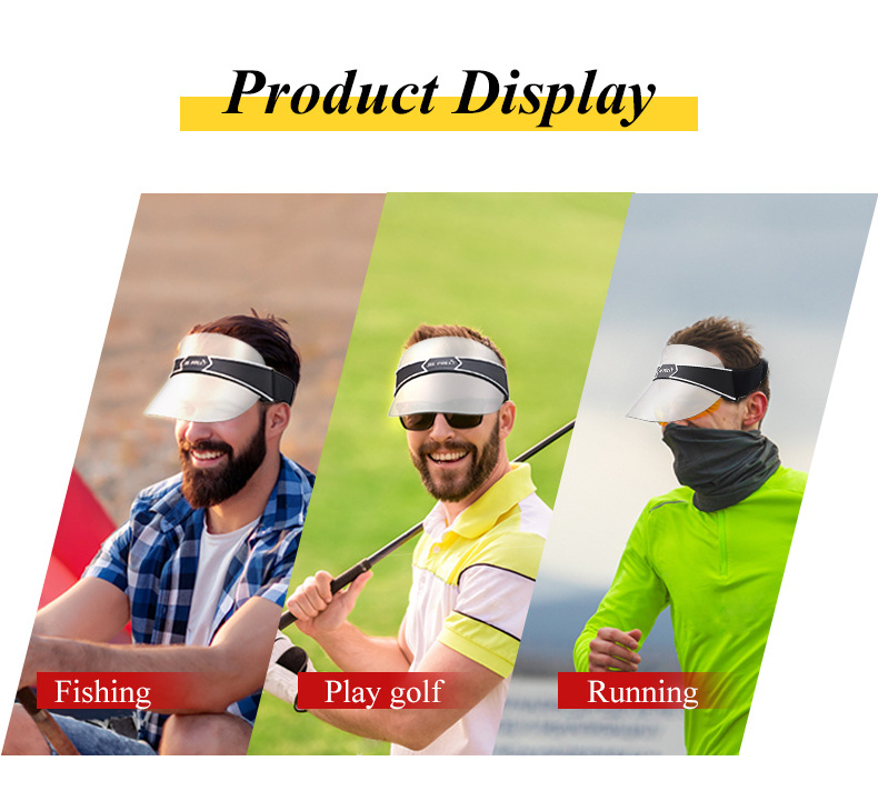 Jiepolly Oem Logo Sports Running Fishing Anti-Uv Sun Visors Uv400 Protection Plastic Sun Visor Cap Hats Sport Visor Hats