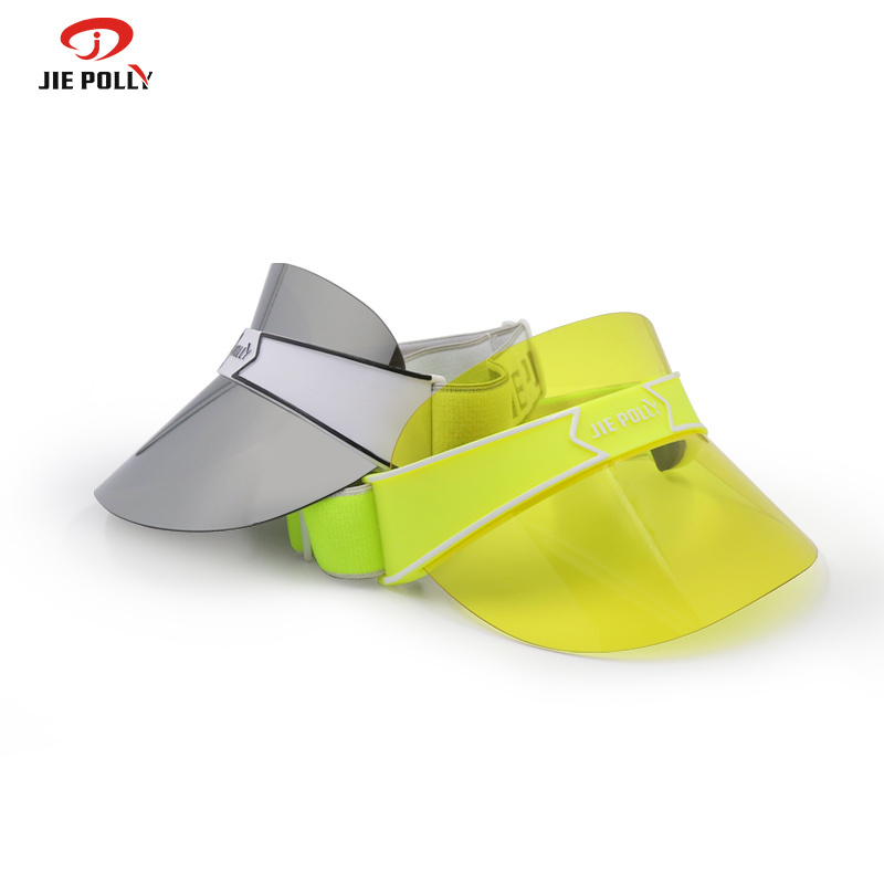 Jiepolly Oem Logo Sports Running Fishing Anti-Uv Sun Visors Uv400 Protection Plastic Sun Visor Cap Hats Sport Visor Hats