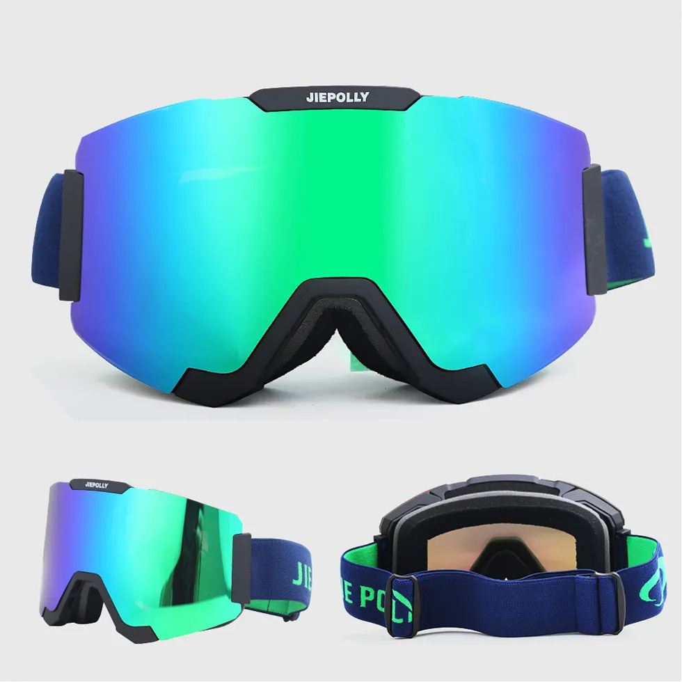 Face Mask With Magnetic Interchangeable Lenses Fog Proof Uv 400 Protection Ski Snowboard Helmet Sunglasses Snow Goggles