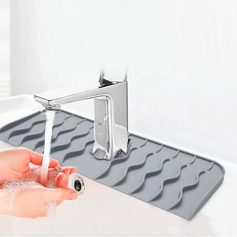 Upgrade Kitchen Absorbent Mat Drip Splash Guard Draining Pads Waterproof Sink Silicone Water Catcher Faucet Mat For Sink