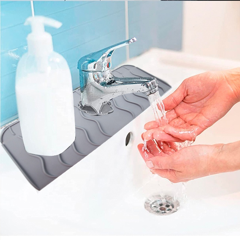 Upgrade Kitchen Absorbent Mat Drip Splash Guard Draining Pads Waterproof Sink Silicone Water Catcher Faucet Mat For Sink