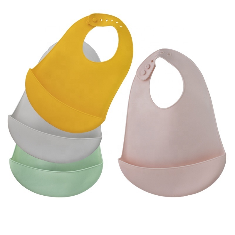 Printing Bpa Free Soft Feeding Custom Baberos De Pacifier Kids Silicona Waterproof Bib Silicone Baby Bib