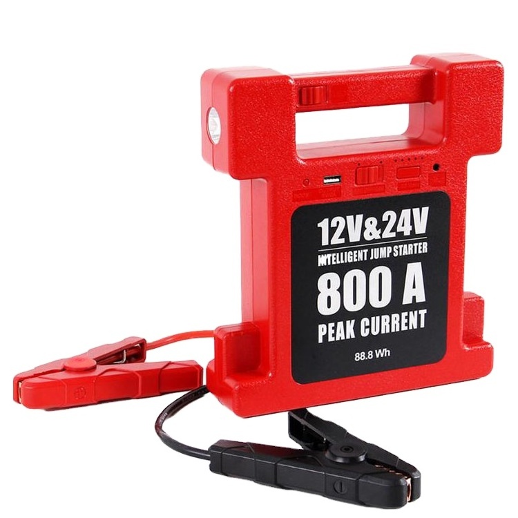 Handy 24000 mAh 12V/24V emergency auto jump starter power bank battery ultra booster rescue tool kit