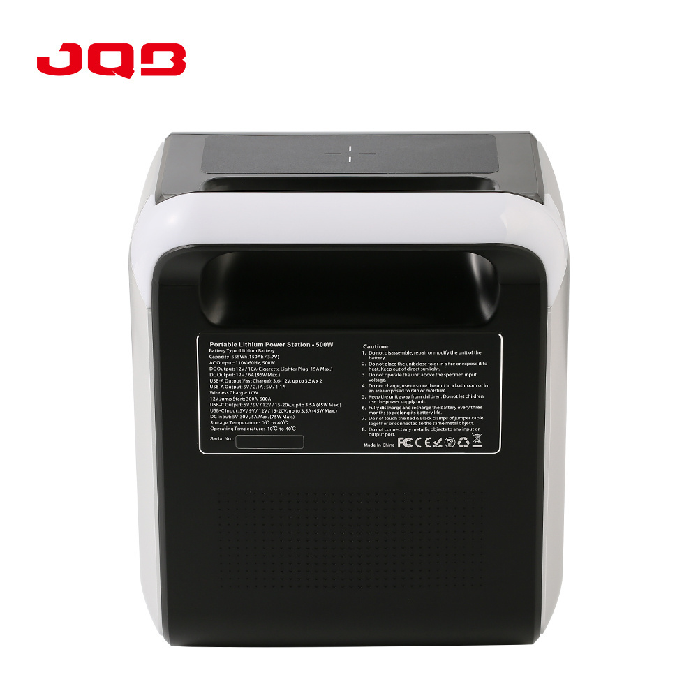 JQB Latest Styles AC 220V/110V 600W Portable Power Station