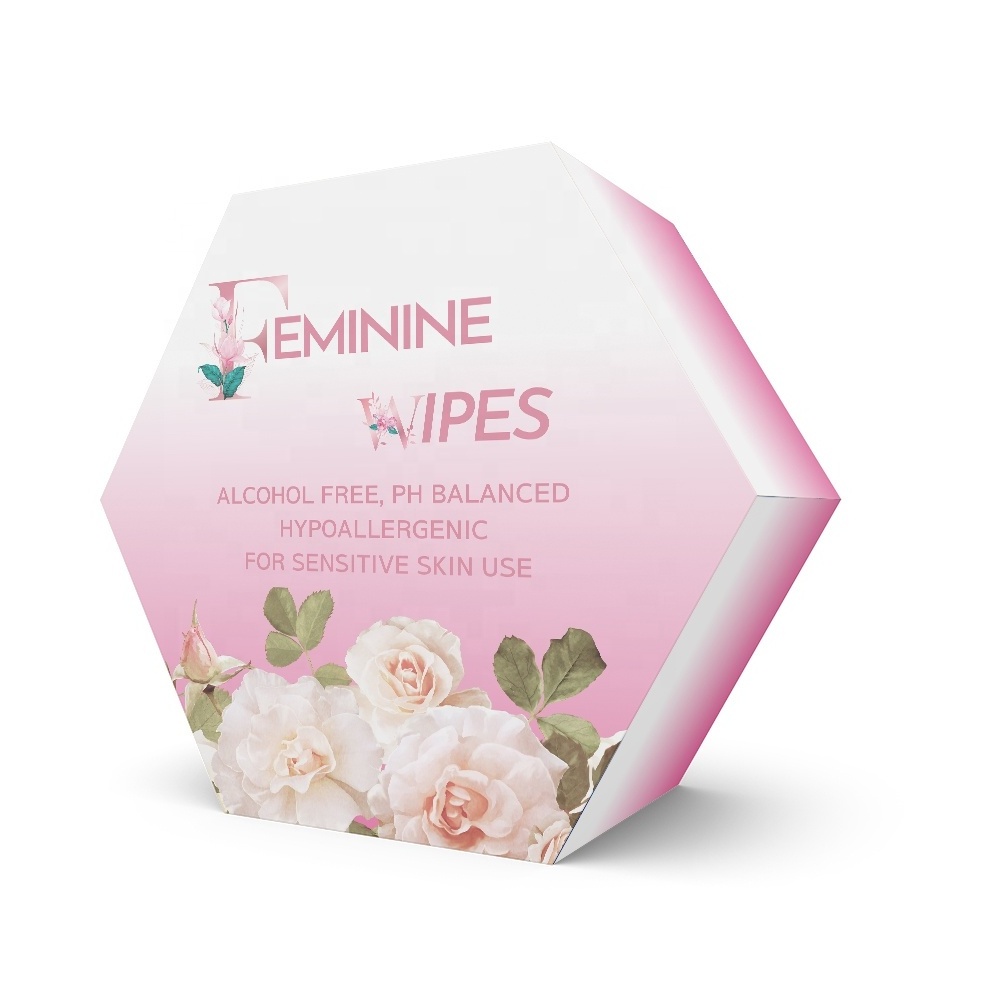 Wholesale Private Label Natural Ingredients Feminine Yoni Cleaning Wipes for Vagina Before Or After Sex