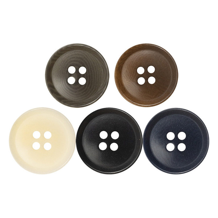 Square Round 2-Holes 4 Holes Resin Plastic Sewing Button Garment Accessories Polishing Custom Shirt Buttons For Clothing