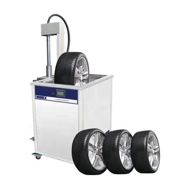 Good Price With Power Lift Agitation Heated Tire Ultrasonic Tyres Cleaner Wheel Machine