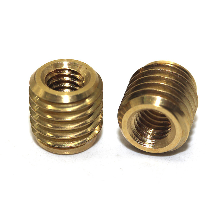 China customize special yellow brass insert nut screw